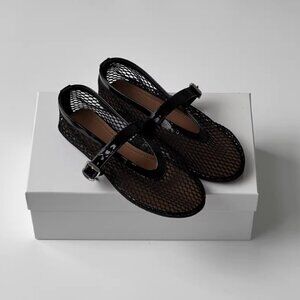 Alaia Black Women's Hollow Loafers